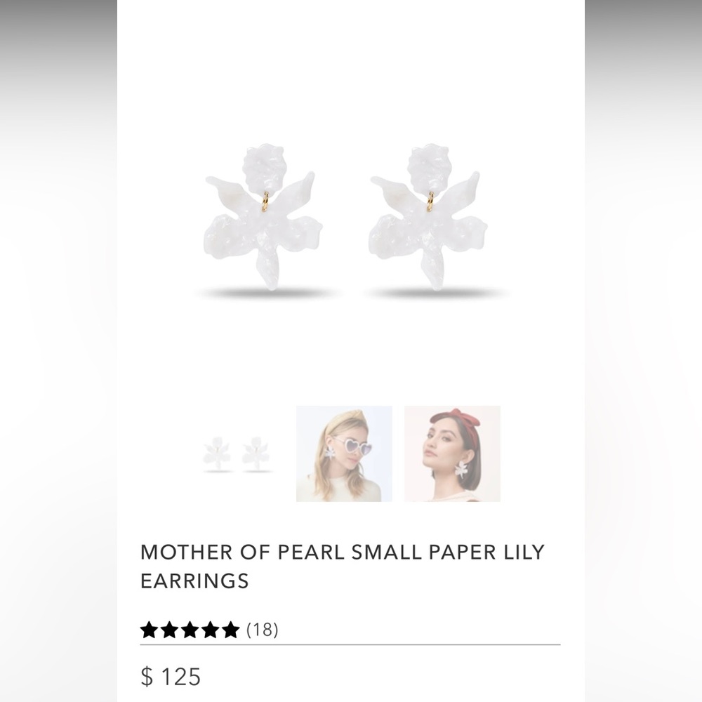 White flower earrings